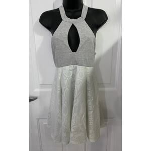 Sunny Fashion Girls Dress Color White Gray Lace Contrast  Everyday Party Size 14